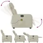 Sillón de masaje reclinable eléctrico cuero sintético crema de , Sillones - Ref: Foro24-3206743, Precio: 256,00 €, Descuento: %