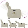 Sillón de masaje reclinable eléctrico cuero sintético crema by , Armchairs - Ref: Foro24-3206743, Price: 251,49 €, Discount: %