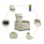 Sillón de masaje reclinable eléctrico cuero sintético crema de , Sillones - Ref: Foro24-3206743, Precio: 256,00 €, Descuento: %