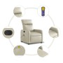 Sillón de masaje reclinable eléctrico cuero sintético crema by , Armchairs - Ref: Foro24-3206743, Price: 251,49 €, Discount: %
