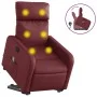 Sillón reclinable de masaje de pie cuero artificial rojo tinto by , Armchairs - Ref: Foro24-3206760, Price: 326,24 €, Discoun...
