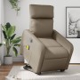 Sillón reclinable de masaje eléctrico cuero sintético capuchino de , Sillones - Ref: Foro24-3206776, Precio: 322,28 €