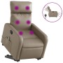 Sillón reclinable de masaje eléctrico cuero sintético capuchino by , Armchairs - Ref: Foro24-3206776, Price: 332,65 €, Discou...