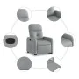 Sillón reclinable elevable de tela gris claro by , Armchairs - Ref: Foro24-3206795, Price: 266,71 €, Discount: %