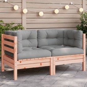 Sofá esquinero de jardín con cojines madera abeto Douglas by , Modular outdoor sofas - Ref: Foro24-838151, Price: 96,30 €, Di...
