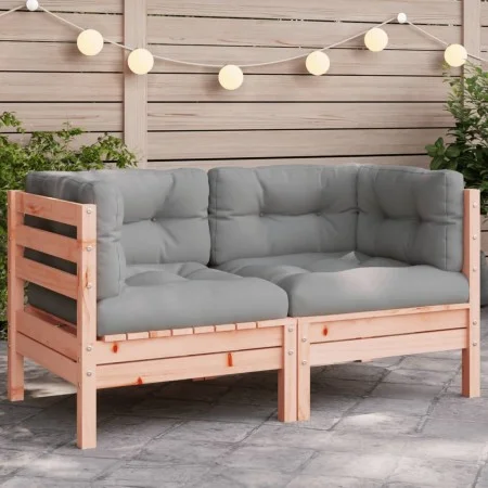 Ecksofa für den Garten mit Kissen aus Douglasienholz. von , Modulare Sofas für den Außenbereich - Ref: Foro24-838151, Preis: ...