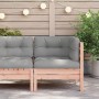 Sofá esquinero de jardín con cojines madera abeto Douglas by , Modular outdoor sofas - Ref: Foro24-838151, Price: 96,52 €, Di...