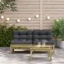 Sofás de jardín sin reposabrazos con cojines 2 uds madera pino by , Modular outdoor sofas - Ref: Foro24-838164, Price: 190,49...