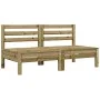 Sofás de jardín sin reposabrazos con cojines 2 uds madera pino by , Modular outdoor sofas - Ref: Foro24-838164, Price: 181,77...