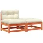 Sofá de jardín sin reposabrazos con cojines y reposapiés by , Modular outdoor sofas - Ref: Foro24-838130, Price: 142,95 €, Di...