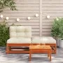 Sofá de jardín sin reposabrazos con cojines y reposapiés by , Modular outdoor sofas - Ref: Foro24-838130, Price: 142,95 €, Di...