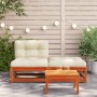 Sofá de jardín sin reposabrazos con cojines y reposapiés by , Modular outdoor sofas - Ref: Foro24-838130, Price: 144,18 €, Di...