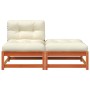 Sofá de jardín sin reposabrazos con cojines y reposapiés by , Modular outdoor sofas - Ref: Foro24-838130, Price: 144,18 €, Di...