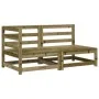 Sofá de jardín 2 plazas con cojines madera impregnada de pino by , Modular outdoor sofas - Ref: Foro24-838124, Price: 194,14 ...