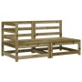 Sofá de jardín 2 plazas con cojines madera impregnada de pino by , Modular outdoor sofas - Ref: Foro24-838124, Price: 195,95 ...
