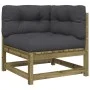 Sofá de jardín 2 plazas con cojines madera impregnada de pino by , Modular outdoor sofas - Ref: Foro24-838124, Price: 194,14 ...
