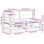 Sofá de jardín 2 plazas con cojines madera impregnada de pino by , Modular outdoor sofas - Ref: Foro24-838124, Price: 195,95 ...