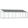 Hundekäfig mit verzinktem Stahldach und Tür in Grau, 6x2x2 m. von , Hundehütten und Zäune - Ref: Foro24-3209569, Preis: 316,8...