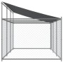 Hundekäfig mit verzinktem Stahldach und Tür in Grau, 6x2x2 m. von , Hundehütten und Zäune - Ref: Foro24-3209569, Preis: 314,6...
