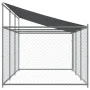 Jaula de perros techo y puerta acero galvanizado gris 6x2x2 m by , Dog kennels and fences - Ref: Foro24-3209569, Price: 316,6...