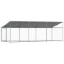 Hundekäfig mit verzinktem Stahldach und Tür in Grau, 6x2x2 m. von , Hundehütten und Zäune - Ref: Foro24-3209569, Preis: 314,6...