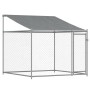 Hundekäfig mit verzinktem Stahldach und Tür in Grau, 6x2x2 m. von , Hundehütten und Zäune - Ref: Foro24-3209569, Preis: 314,6...