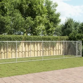 Hundekäfig mit verzinkter grauer Stahltür 10x2x1,5 m von , Hundehütten und Zäune - Ref: Foro24-3209581, Preis: 313,32 €, Raba...