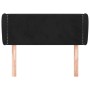 Cabecero de terciopelo negro 93x23x78/88 cm
