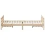Bed frame with solid pine wood headboard 140x200 cm by , Beds and slatted bases - Ref: Foro24-842786, Price: 148,73 €, Discou...