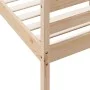 Bed frame with solid pine wood headboard 140x200 cm by , Beds and slatted bases - Ref: Foro24-842786, Price: 148,73 €, Discou...