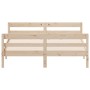 Bed frame with solid pine wood headboard 120x200 cm by , Beds and slatted bases - Ref: Foro24-842790, Price: 148,68 €, Discou...