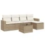 Juego de sofás jardín con cojines 6 pzas ratán sintético beige by , Modular outdoor sofas - Ref: Foro24-3251235, Price: 415,2...