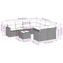 Gartensofa-Set, 9-teilig, mit Kissen, aus synthetischem Rattan in Beige. von , Modulare Sofas für den Außenbereich - Ref: For...