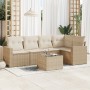 Gartensofa-Set mit 6-teiligen Kissen aus synthetischem Rattan in Beige. von , Modulare Sofas für den Außenbereich - Ref: Foro...