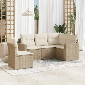 Gartensofa-Set mit 5-teiligen Kissen aus synthetischem Rattan in Beige. von , Modulare Sofas für den Außenbereich - Ref: Foro...