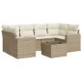 Gartensofagarnitur 7-teilig mit Kissen aus synthetischem Rattan in Beige. von , Modulare Sofas für den Außenbereich - Ref: Fo...