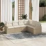 Juego de sofás jardín con cojines 6 pzas ratán sintético beige by , Modular outdoor sofas - Ref: Foro24-3251345, Price: 434,0...