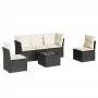 Set de sofás de jardín 6 piezas y cojines ratán sintético negro by , Garden sets - Ref: Foro24-3249195, Price: 341,41 €, Disc...