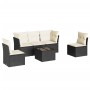 Set de sofás de jardín 6 piezas y cojines ratán sintético negro by , Garden sets - Ref: Foro24-3249195, Price: 345,91 €, Disc...