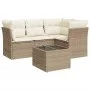 Juego de sofás jardín con cojines 5 pzas ratán sintético beige by , Garden sets - Ref: Foro24-3249427, Price: 354,66 €, Disco...