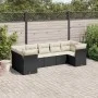 Set de comedor de jardín 7 pzas y cojines ratán sintético negro by , Garden sets - Ref: Foro24-3249955, Price: 436,10 €, Disc...