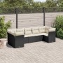Set de comedor de jardín 7 pzas y cojines ratán sintético negro by , Garden sets - Ref: Foro24-3249955, Price: 441,05 €, Disc...