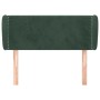 Cabecero de terciopelo verde oscuro 93x23x78/88 cm