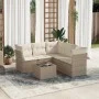 Juego de sofás jardín con cojines 6 pzas ratán sintético beige by , Garden sets - Ref: Foro24-3249467, Price: 404,60 €, Disco...