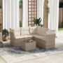 Juego de sofás jardín con cojines 6 pzas ratán sintético beige by , Garden sets - Ref: Foro24-3249467, Price: 416,89 €, Disco...