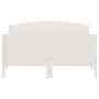 Estructura de cama con cabecero madera pino blanco 140x190 cm de , Camas y somieres - Ref: Foro24-3216180, Precio: 221,26 €, ...