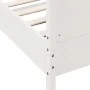 Bed frame with white pine wood headboard 140x190 cm by , Beds and slatted bases - Ref: Foro24-3216180, Price: 218,55 €, Disco...