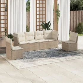 Juego de sofás jardín con cojines 6 pzas ratán sintético beige by , Garden sets - Ref: Foro24-3249207, Price: 402,60 €, Disco...