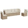 Gartensofa-Set mit 6-teiligen Kissen aus synthetischem Rattan in Beige. von , Gartensets - Ref: Foro24-3249207, Preis: 425,76...