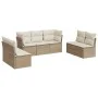 Set sofás de jardín 7 piezas y cojines ratán sintético beige by , Garden sets - Ref: Foro24-3249247, Price: 469,58 €, Discoun...
